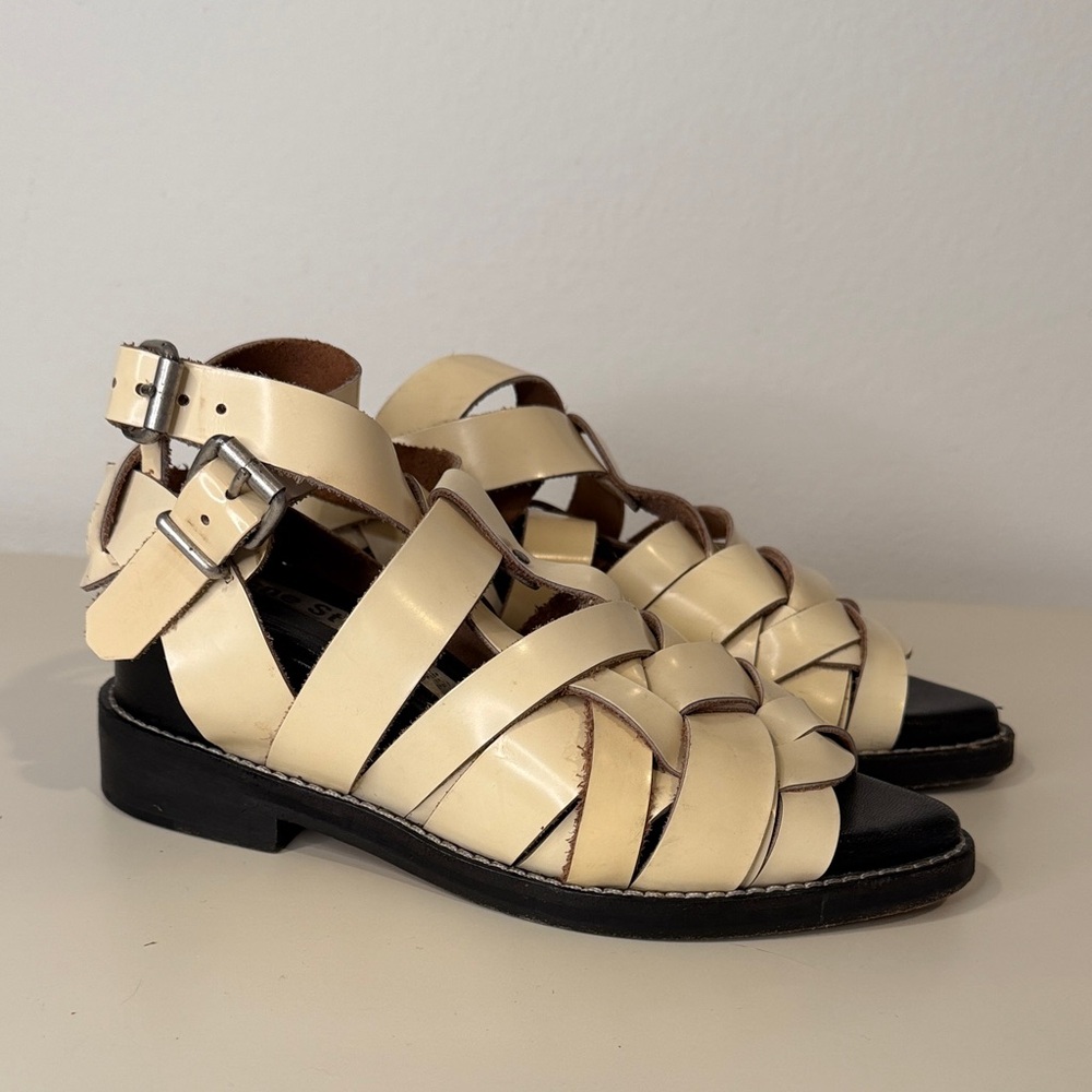 Acne Studios Leather Huarache Wedge Sandals size 36 2014 Archive